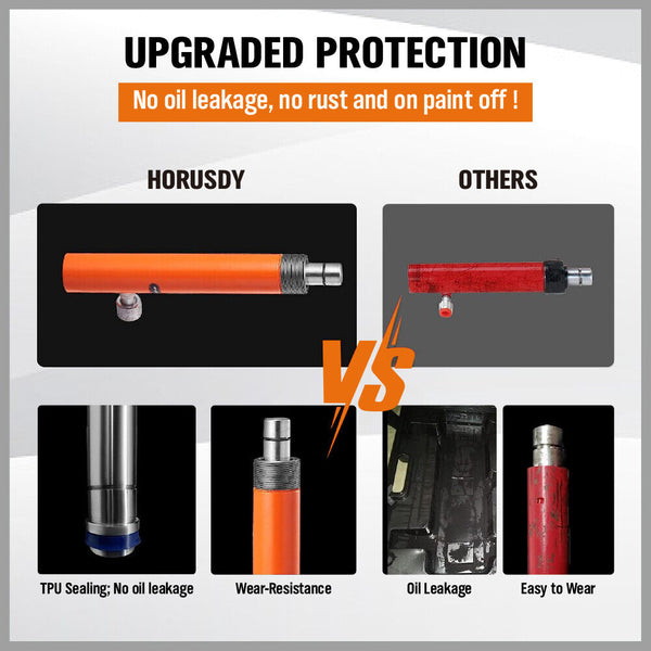 Sedy 12T Porta Power Kit Hydraulic Ram Pump Oil Hose Automotive Body Repair Tool Jacks & Jack Stands