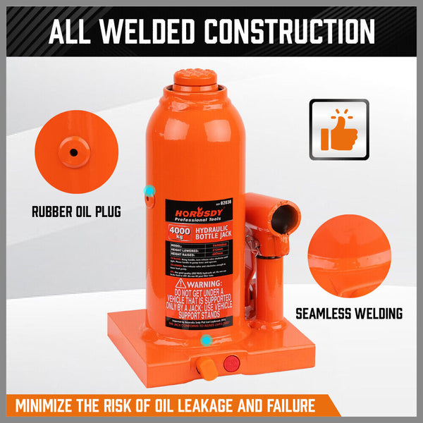 Sedy 4 Ton (8000 Lbs) Hydraulic Bottle Jack Heavy Duty Car Lifter With Safety Valve Jacks & Jack Stands