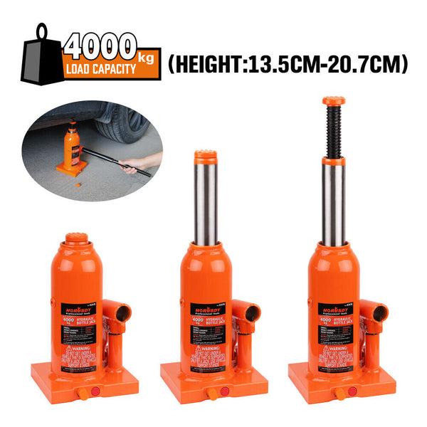 Sedy 4 Ton (8000 Lbs) Hydraulic Bottle Jack Heavy Duty Car Lifter With Safety Valve Jacks & Jack Stands