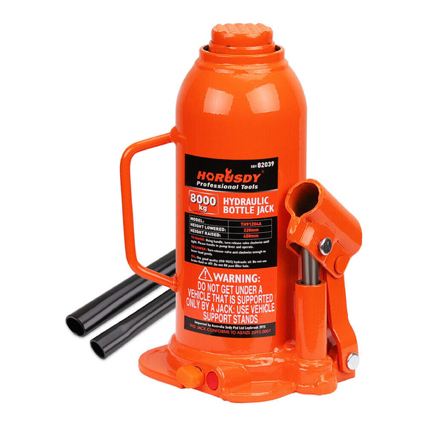 Sedy 8 Ton (16000 Lbs) Hydraulic Bottle Jack Heavy Duty Car Lifter With Safety Valve Jacks & Jack Stands