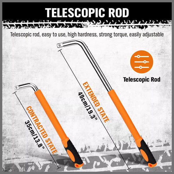 3Pcs Telescoping Lug Wrench 17/19Mm 21/23Mm Extendable Tire Wrenches