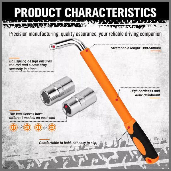 3Pcs Telescoping Lug Wrench 17/19Mm 21/23Mm Extendable Tire Wrenches