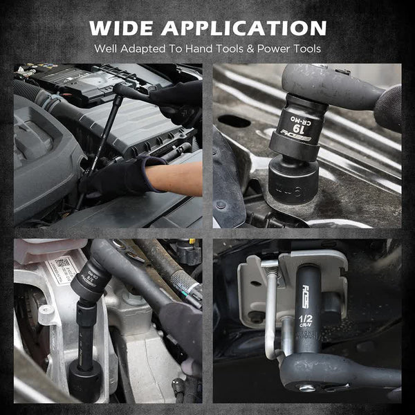 71 Pieces 3/8" Drive Master Impact Socket Set Sae Metric Universal Joint Adapter Hand Tool Sets