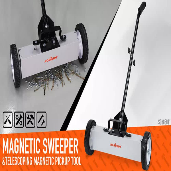 18Inch Magnetic Pick Up Sweeper With Wheels 45Lbs Lawn Roofing Tools Other Garden Hand Tools & Equipment