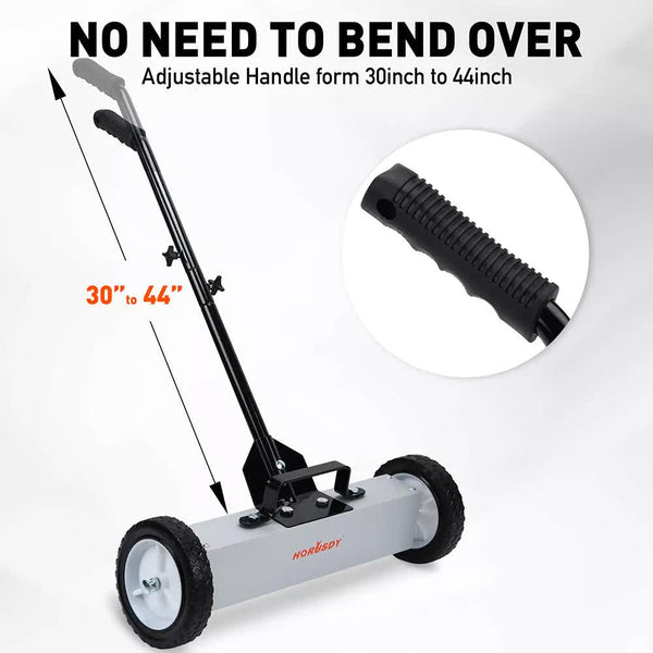 18Inch Magnetic Pick Up Sweeper With Wheels 45Lbs Lawn Roofing Tools Other Garden Hand Tools & Equipment