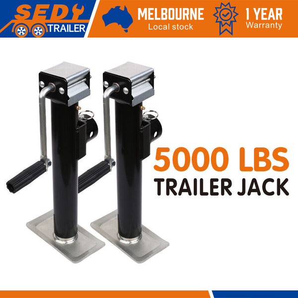 2X Trailer Canopy Jack Stand 2267Kg/ 5000Lbs Heavy Duty Weld Bracket Jacks & Jack Stands