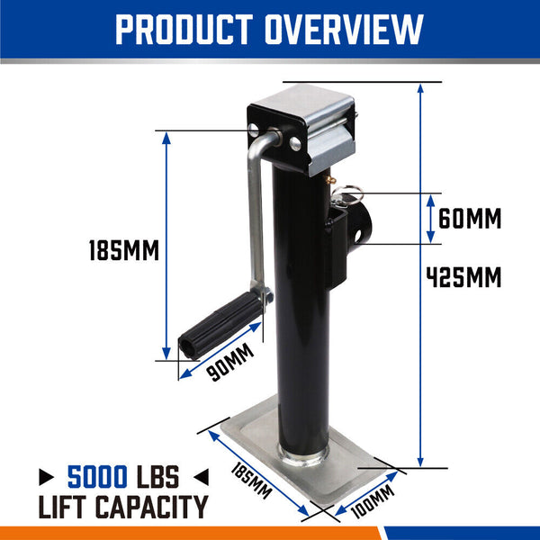2X Trailer Canopy Jack Stand 2267Kg/ 5000Lbs Heavy Duty Weld Bracket Jacks & Jack Stands