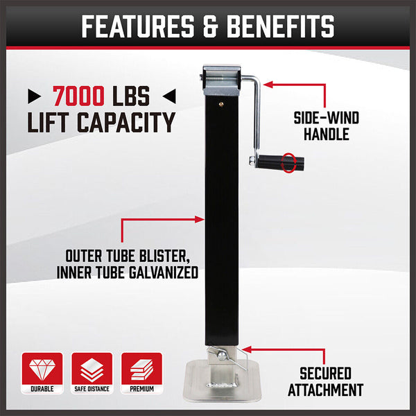 Sedy Trailer Canopy Jack Stand 3175Kg 7000Lbs Heavy Duty Stabilizer Legs Trailer Parts