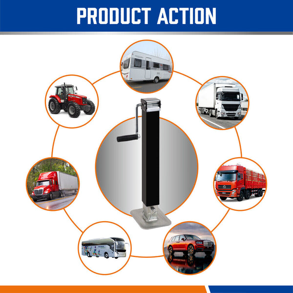 4X Trailer Canopy Jack Leg Stand Heavy Duty 3175Kg 7000Lbs Side Handle Trailer Parts