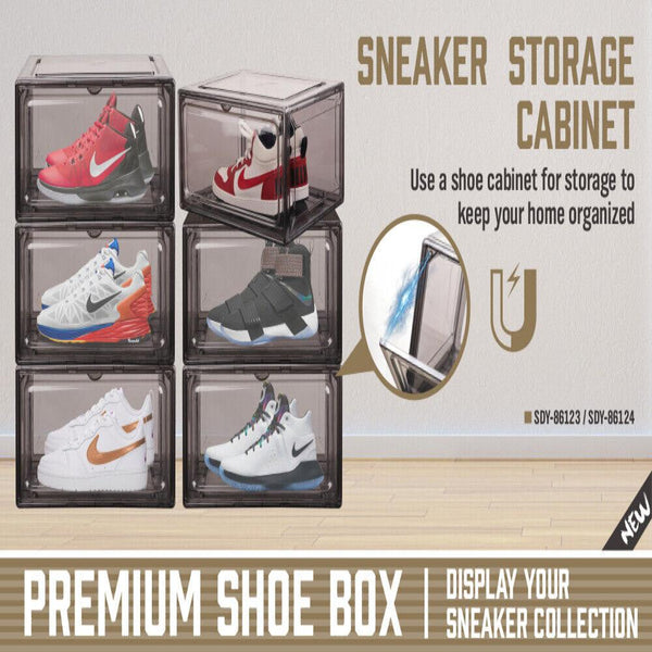 Sedy 20Pcs Premium Acrylic Shoe Box Sneaker Display Storage Case Boxes Magnetic Door Au Shoe Organisers
