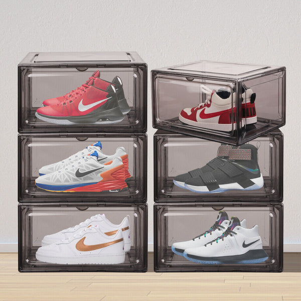 Sedy 20Pcs Premium Acrylic Shoe Box Sneaker Display Storage Case Boxes Magnetic Door Au Shoe Organisers
