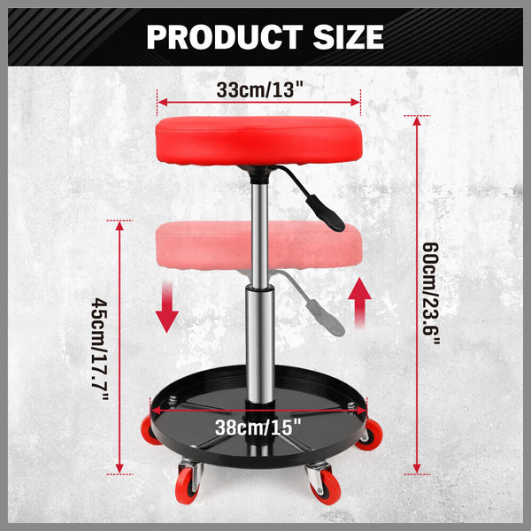Sedy 150Kg Load Pneumatic Roller Seat Mechanic Rolling Stool With Tool Tray Au Mechanic Roller Seats