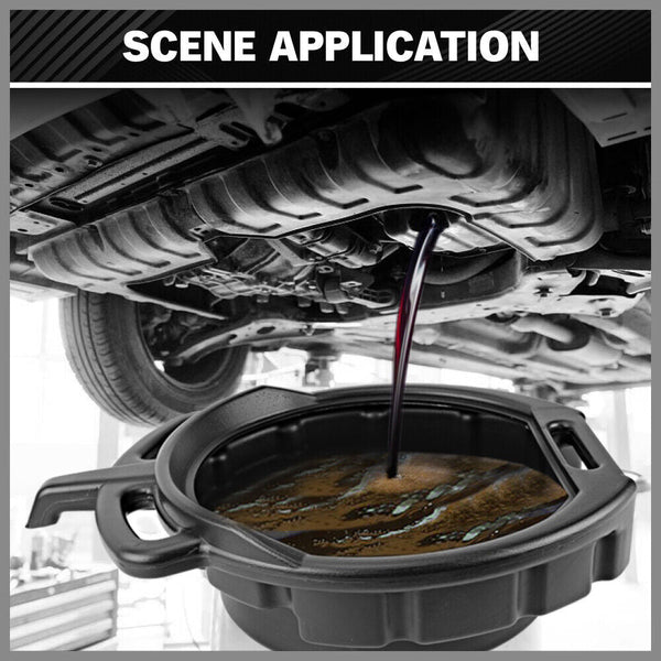 Sedy 8L Oil Change Pan Drain Tray Portable Dish Coolant Recovery Black Other Auto Tools & Supplies