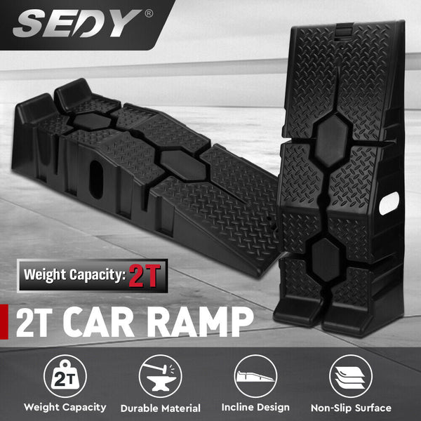 Sedy 2Pcs Ton Heavy Duty Car Ramps 17Cm Rise Antiskid Vehicle Service Au Driveway Ramps