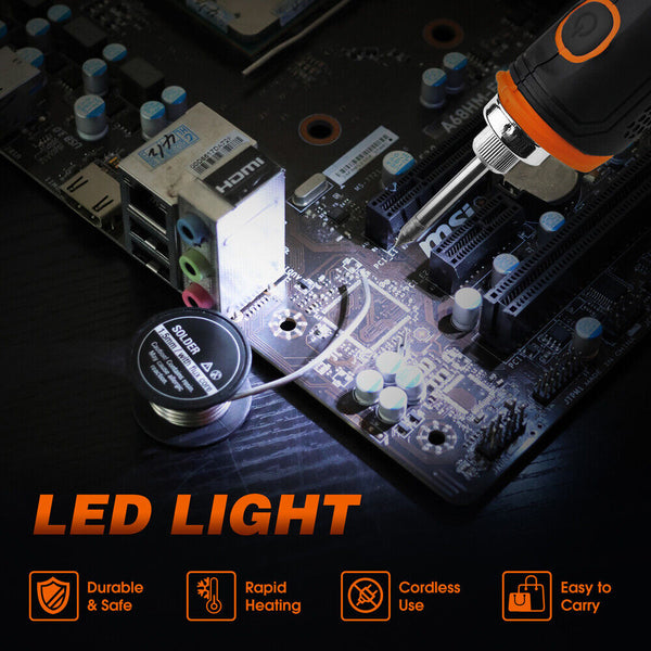 Horusdy 8W 4V Max Cordless Soldering Iron Rechargeable With Lithium Ion Battery Welding & Soldering Tools