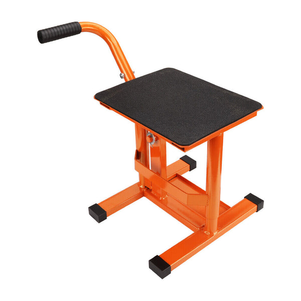 Horusdy 220Lbs Motorbike Jack Lift Crank Manual Repair Clean Hoist Table Motorcycle Lifts & Jacks