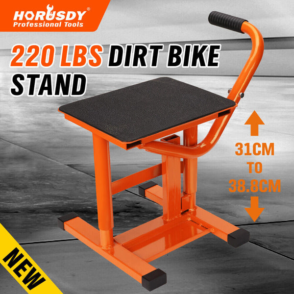 Horusdy 220Lbs Motorbike Jack Lift Crank Manual Repair Clean Hoist Table Motorcycle Lifts & Jacks