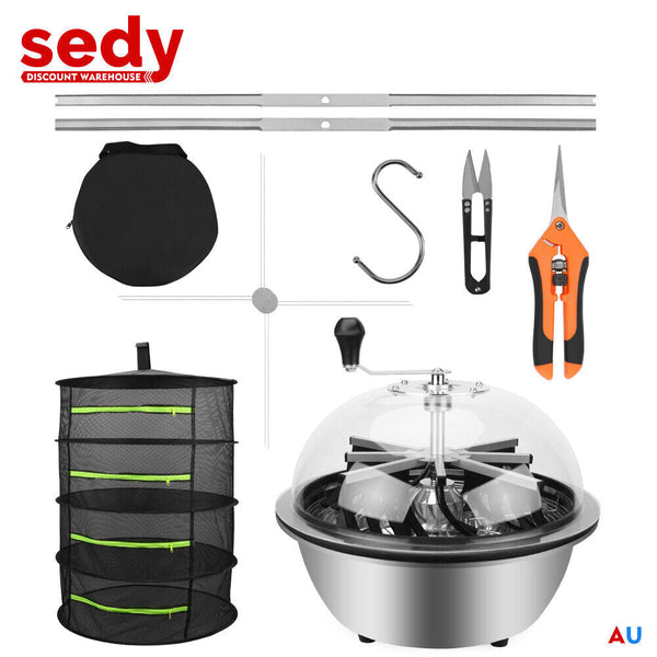 Horusdy 19 Inch Bud Leaf Bowl Trimmer Tumble Stainless Steel Blades Twisted Spin Cut Hydroponic Growing Kits