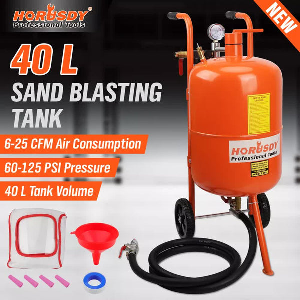 40L Sandblasting Tank Grit Blaster For Car And Truck Restoration Water Tanks