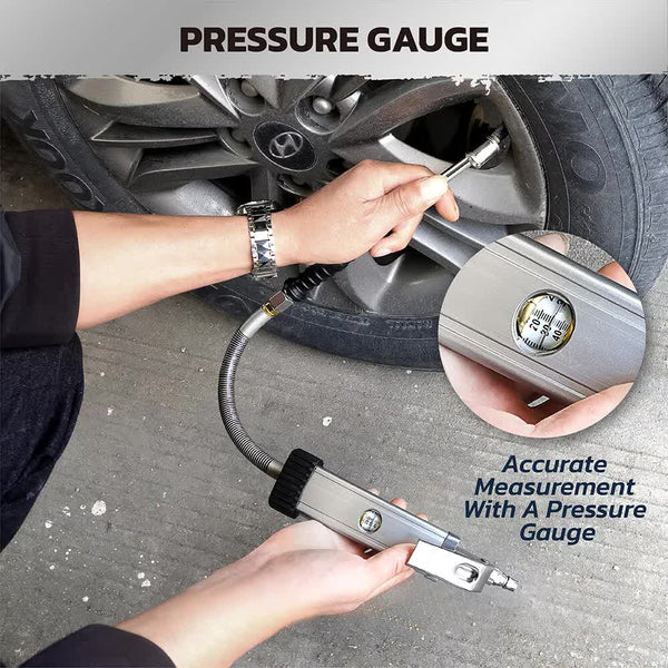 3In1 255Psi Tyre Inflator Car Motorcycle Air Tire Pressure Gauge Hose Pump Au Deflators