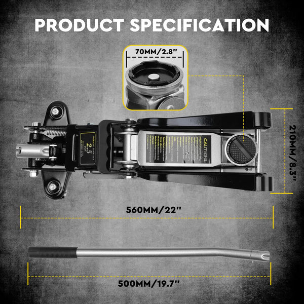 Hydraulic Floor Jack 2.5T Trolley Low Profile Car Track Quick Lifting 85 385Mm Motorcycle Lifts & Jacks
