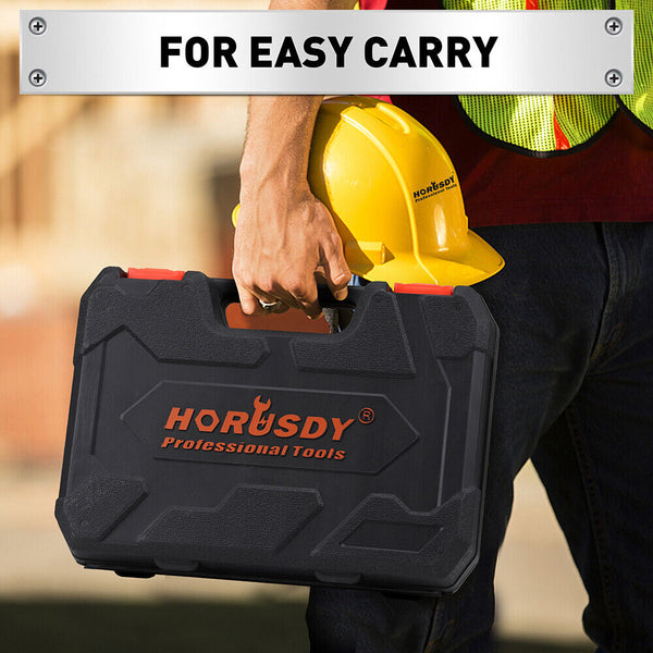 Horusdy 11 Pieces Magnetic Screwdriver Set With Case Magnetizer Demagnetizer Flat Head Screwdrivers