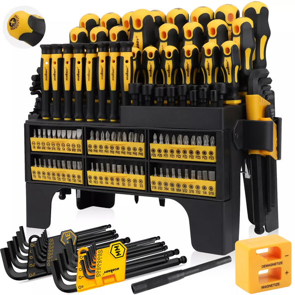 140Pcs Magnetic Screwdriver Set Hex Key Magnetizer Demagnetizer Precision Screwdrivers