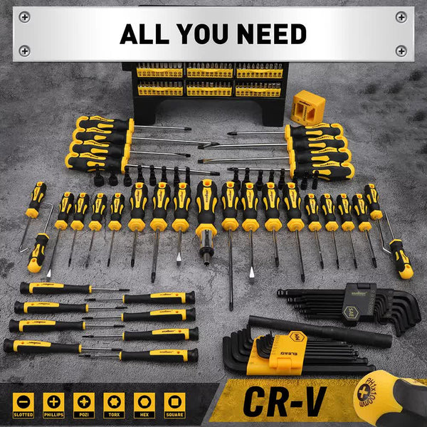 140Pcs Magnetic Screwdriver Set Hex Key Magnetizer Demagnetizer Precision Screwdrivers