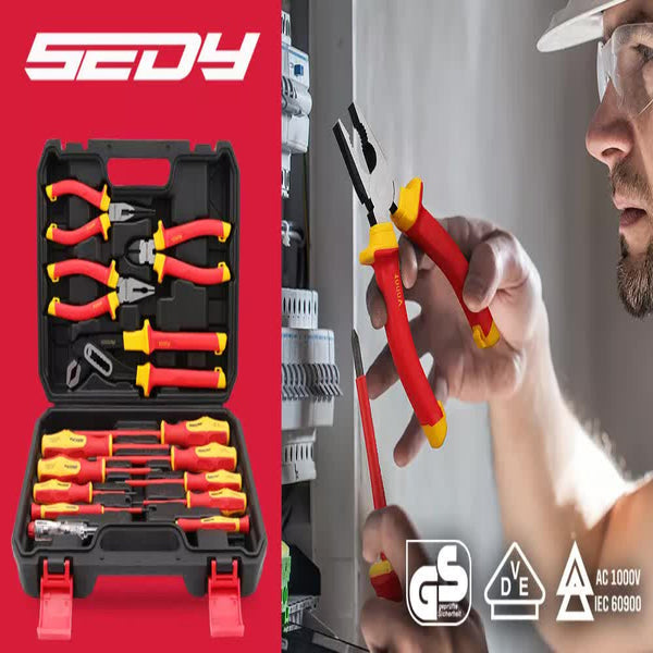 Magnetic Insulated Screwdriver Pliers Set 1000V Electrical Tool Hose Pinch Box Screwdrivers