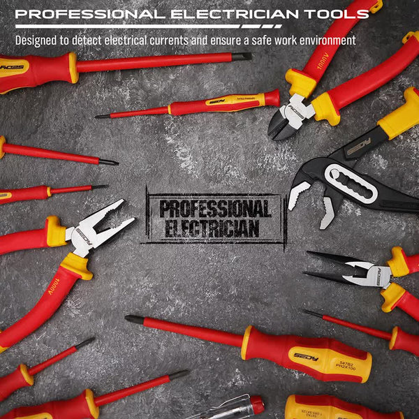 Magnetic Insulated Screwdriver Pliers Set 1000V Electrical Tool Hose Pinch Box Screwdrivers