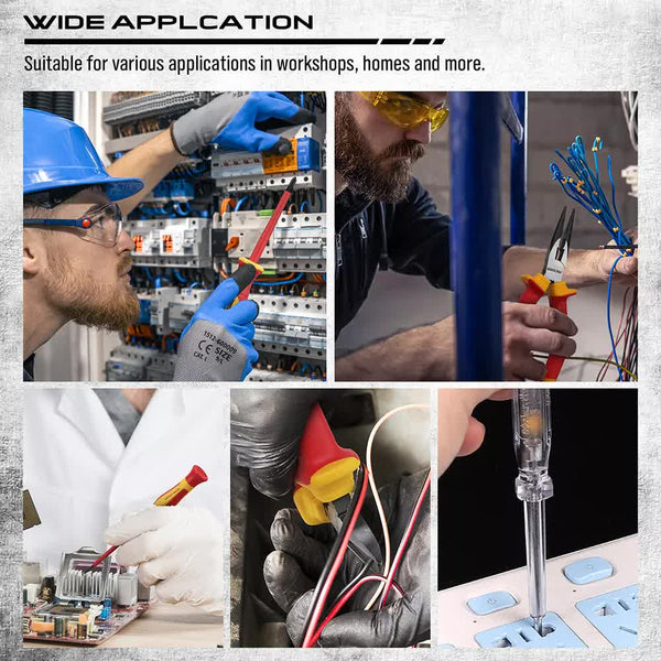 Magnetic Insulated Screwdriver Pliers Set 1000V Electrical Tool Hose Pinch Box Screwdrivers