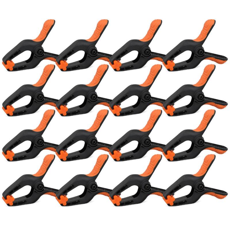 16Pcs 3" Spring Clamps Plastic Gluing Clamping Securing Diy Photography Clamps & Vices