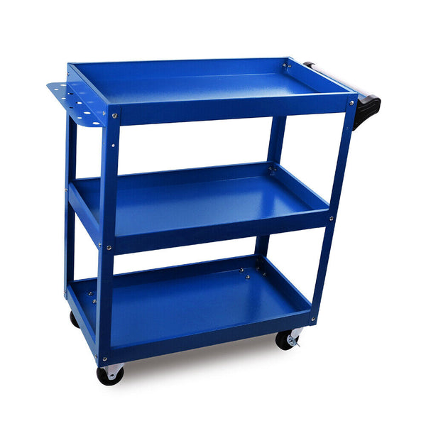 Sedy Blue 3 Tier Tool Cart Trolley Toolbox Workshop Garage Storage 150Kg Organizer Tool Boxes