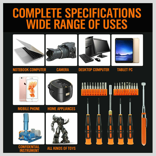 Horusdy 26Pc Precision Screwdriver Set Magnetic Pickup Hex Torx Philip Flat Bits Drive Screwdrivers & Nutdrivers