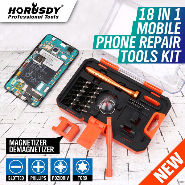 Horusdy 18 In Mobile Phone Repair Tools Kit Pry Opening Screwdriver Screwdrivers