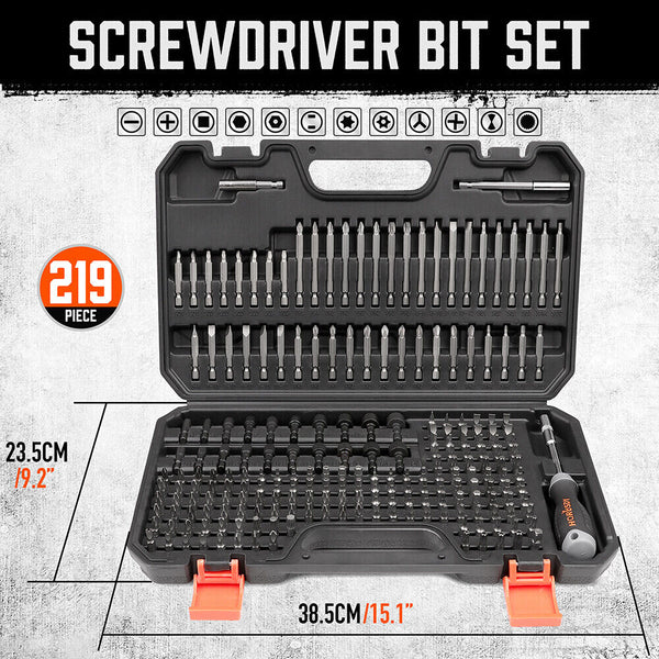 Sedy 219 Piece Combination Security Bit Set Screw Driver Tamper Proof Torx Box Screwdrivers