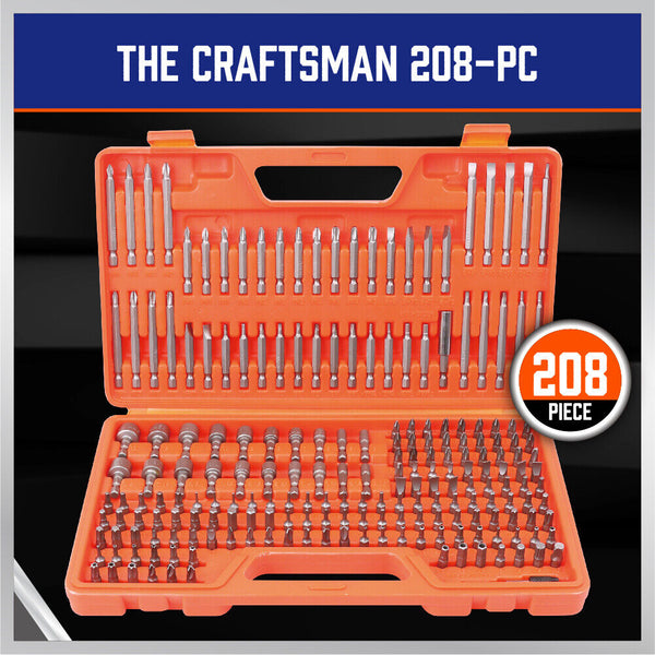 208 Piece Security Bit Set Screwdriver Key Hex Holder Tamper Proof Torx Adaptor Screwdrivers & Nutdrivers