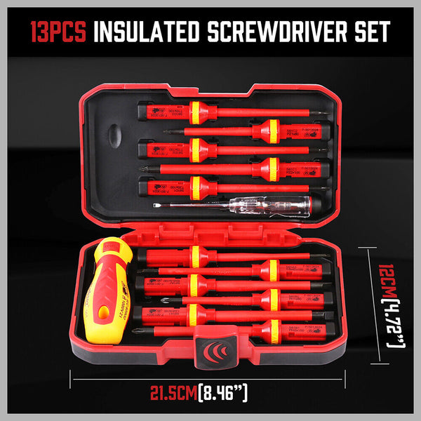 Sedy 13Pcs 1000V Magnetic Insulated Electrician Screwdriver Set Vde Screwdrivers