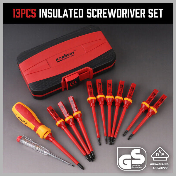 Sedy 13Pcs 1000V Magnetic Insulated Electrician Screwdriver Set Vde Screwdrivers