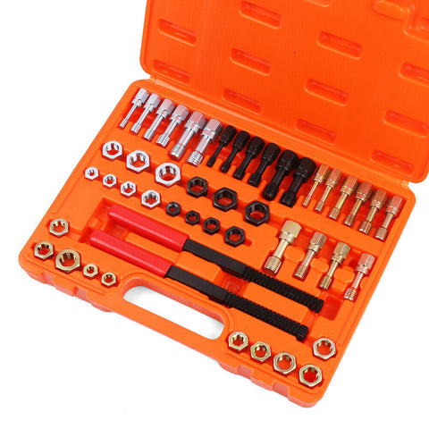 Horusdy 48 Pieces Sae And Metric Thread Restorer Kit Fractional Hand Tool Accessories