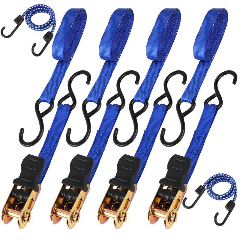 Sedy 10Pcs Ratchet Tie Down Straps 997Kg 4.5M Trucks Trailer Azstainless Steel Tie Downs & Straps
