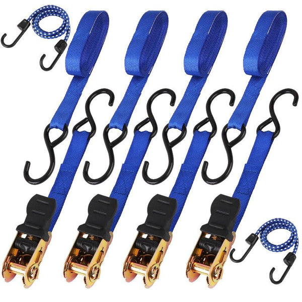 Sedy 10Pcs Ratchet Tie Down Straps 997Kg 4.5M Trucks Trailer Azstainless Steel Tie Downs & Straps