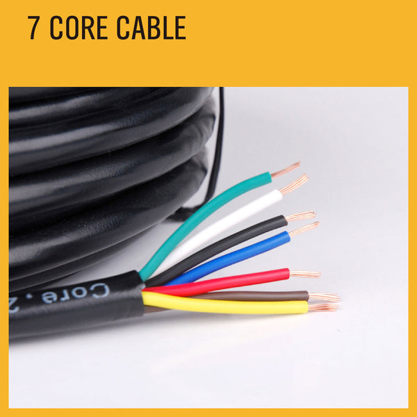 Sedy 7 Core Wire Cable 100M Trailer Automotive Boat Caravan Truck Coil V90 Pvc Caravan Parts Accessories