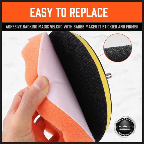 11Pcs 6" Buffing Waxing Polishing Pads Sponge Set For Car Polisher Drill Mitts Bonnets & Buffing Pads