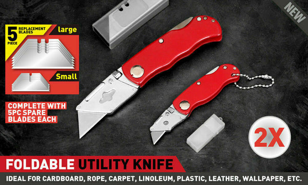 Foldable Utility Knife With Stainless Steel Clip Other Hand Tools
