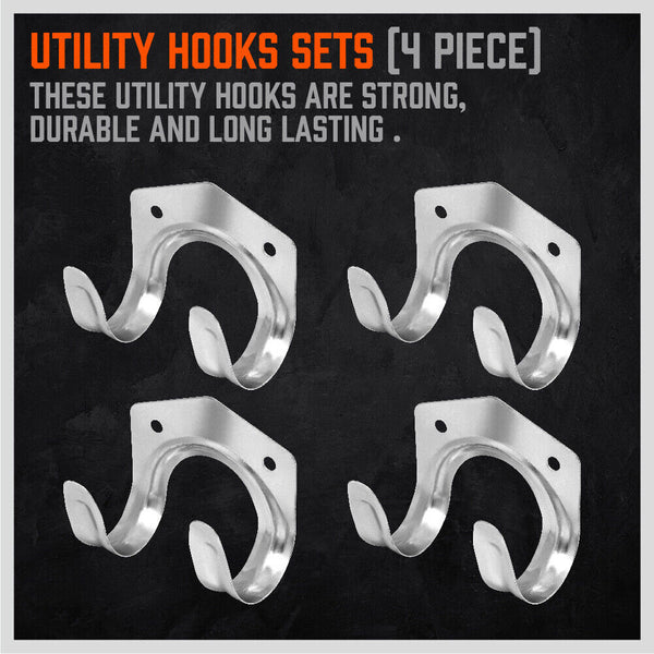 Horusdy Spring Grip Mop & Broom Holder Wall Mounted Garden Tools Storage Clip Tool Shelving & Racking Systems