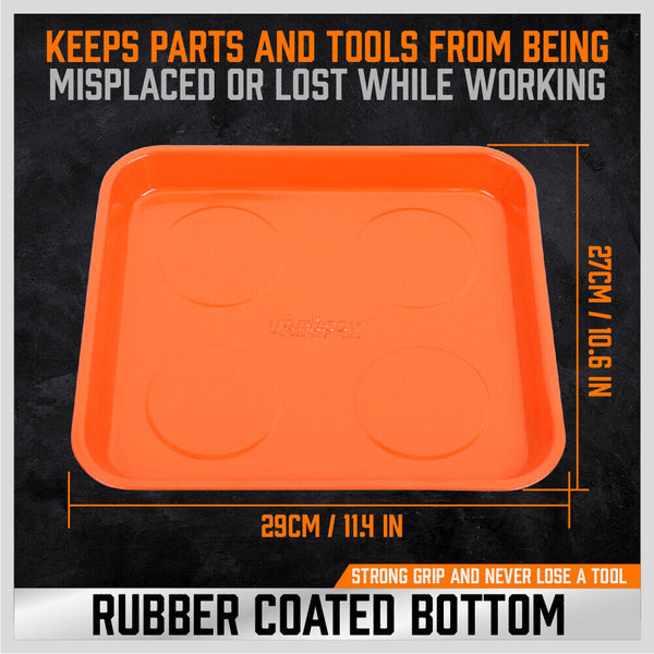 Horusdy 3Pcs Magnetic Parts Tray Set Small Tool Organization Non Slip Other Hand Tools