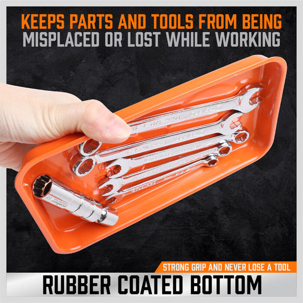 Horusdy 3Pcs Magnetic Parts Tray Set Small Tool Organization Non Slip Other Hand Tools