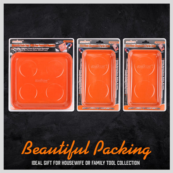 Horusdy 3Pcs Magnetic Parts Tray Set Small Tool Organization Non Slip Other Hand Tools