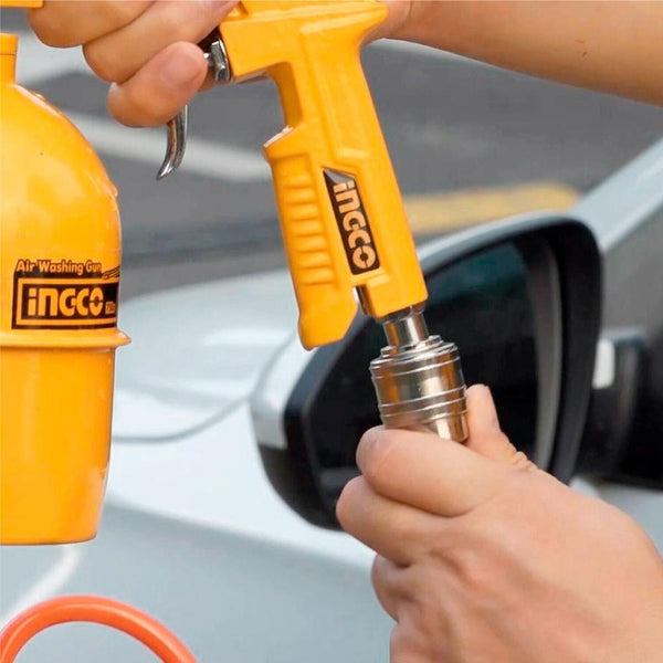 Ingco 5Pc Compessor Air Tool Set Paint Sprayer Blower Wash Tyre Inflating 5M Hose Air Compressors